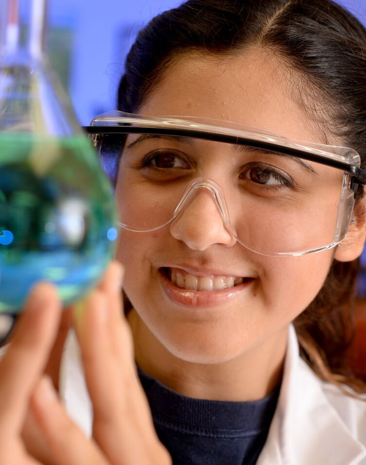 Biomedical Science Female Student in Lab
